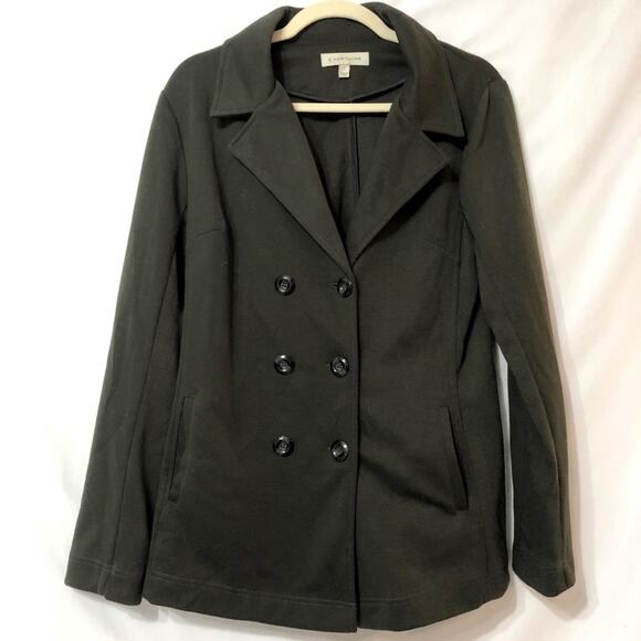 41 Hawthorn Green Knit Double Breasted Peacoat Womens M Warm Winter Fall Preppy - Picture 1 of 6